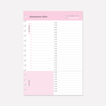 Refil Caderno Wire-O - Daily Planner Color