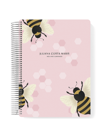 Caderno Espiral Bee Pink