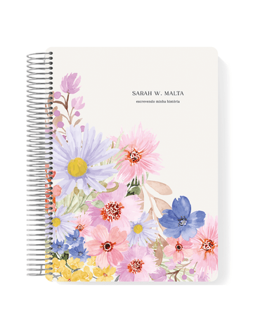 Caderno Espiral Fleurs